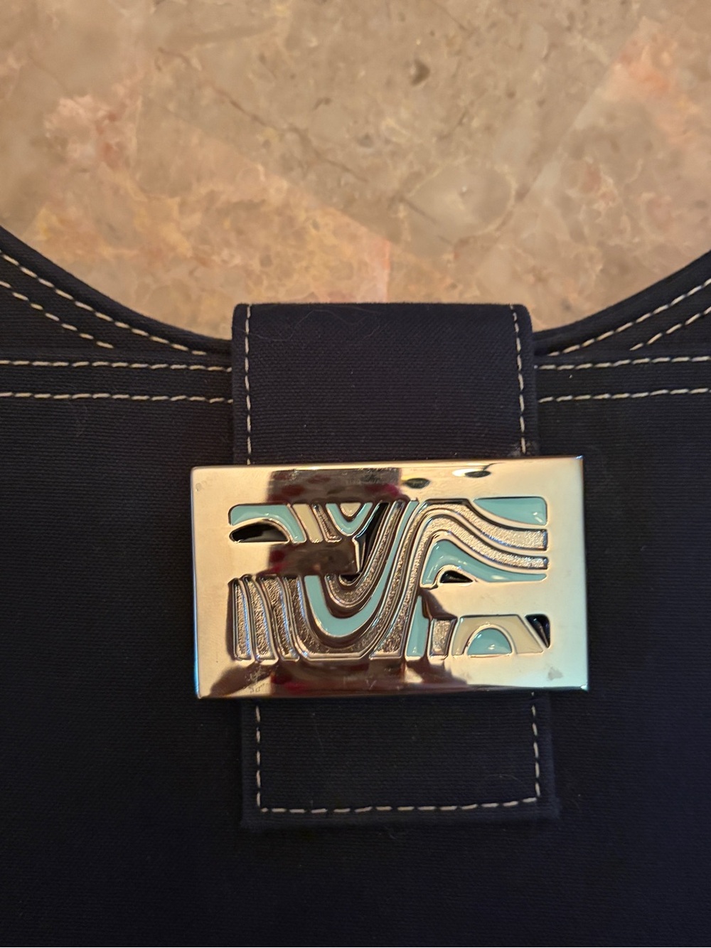 Fendi Denim Mama Baguette vintage handbag. Authentic!! - Picture 6 of 17